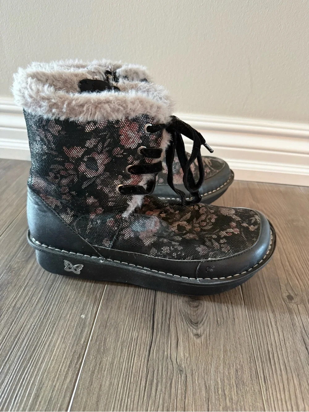 Alegria Twisp Fur Lined Boots Size 40
